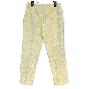 Paperwhite 8 Fluorescent Green Diamond Textured Design Skinny Cigarette Pants